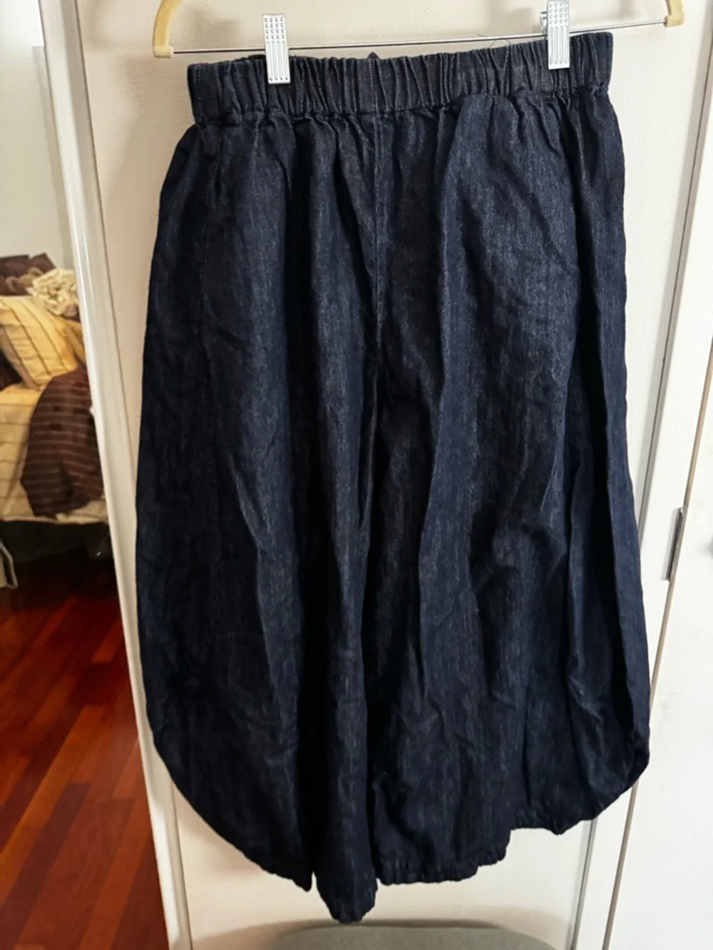 Zara Dark Navy Wide-Leg Barrel Balloon Trousers - Picture 4 of 6